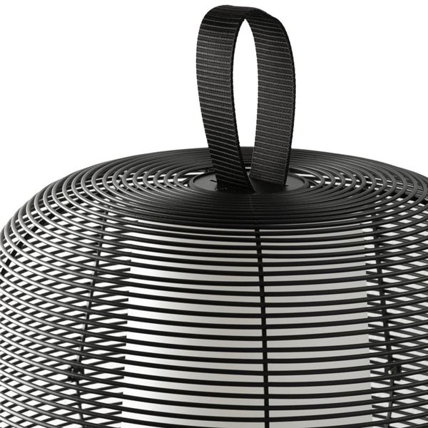 Lampe LED décorative noire NARA, portable E27 (non incluse), IP65 extérieur