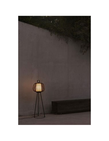 Luminária de chão externa NARA preta IP65 E27 (não incl.)