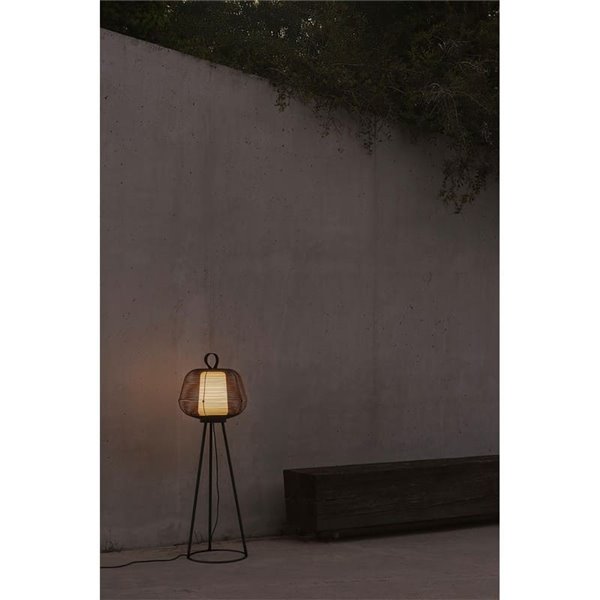 Luminária de chão externa NARA preta IP65 E27 (não incl.)