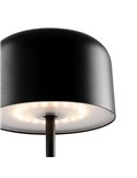 Lámpara LED portátil exterior MAVIS negra, 2W 2700K, 20cm alto