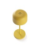 Lámpara minimalista LED exterior amarilla MAVIS, 20cm alto, portátil 2W 2700K