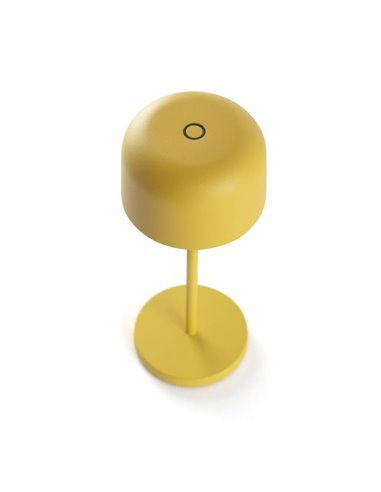 Lámpara minimalista LED exterior amarilla MAVIS, 20cm alto, portátil 2W 2700K