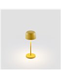Lámpara minimalista LED exterior amarilla MAVIS, 20cm alto, portátil 2W 2700K