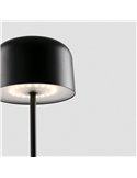 Sobremesa LED portátil negra MAVIS, 36cm alto, exterior 3W 2700K