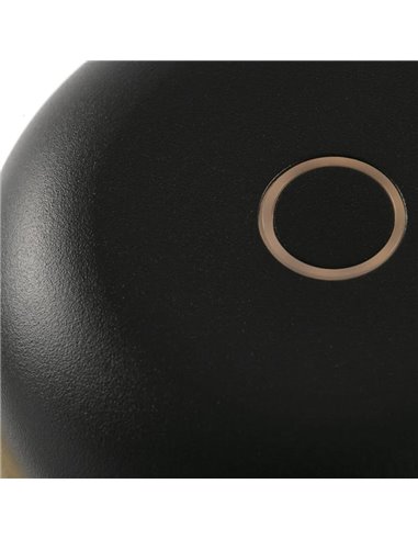 Sobremesa LED portátil negra MAVIS, 36cm alto, exterior 3W 2700K