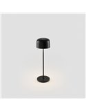 Sobremesa LED portátil negra MAVIS, 36cm alto, exterior 3W 2700K