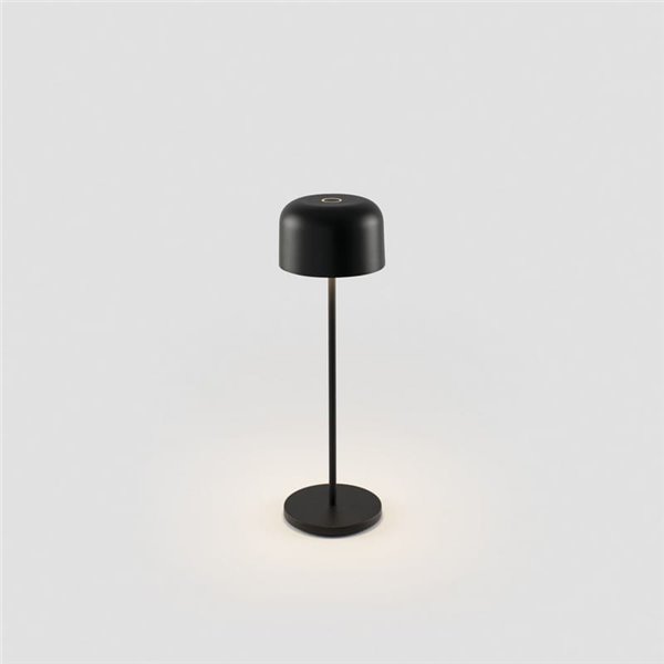 Sobremesa LED portátil negra MAVIS, 36cm alto, exterior 3W 2700K