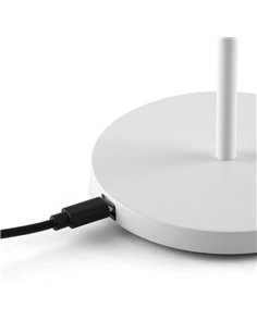 Lámpara exterior blanca MAVIS portátil, 36cm alto LED, 3W 2700K 2