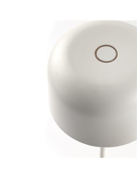 Lámpara exterior blanca MAVIS portátil, 36cm alto LED, 3W 2700K