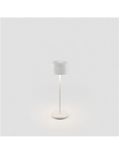 Lámpara exterior blanca MAVIS portátil, 36cm alto LED, 3W 2700K
