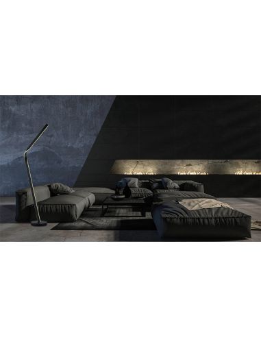 Sala de estar com luminária de chão LED Cicenza com interruptor regulável