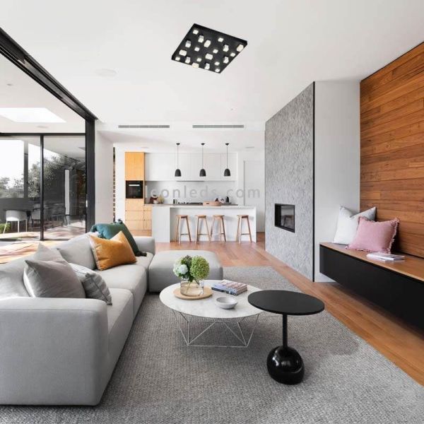 Ambiente Plafón de Techo LED de diseño CIVETO 20 Luces 20 x 3W Dim To Warm 2000K-4000K Negro