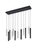 Lámpara de Techo LED CIVETO 12 Luces 3,5W Dim To Warm Negra 110cm