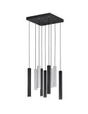 Lámpara de Techo LED Cuadrada CIVETO 9 Luces 3,5W Dim To Warm Negra 35cm