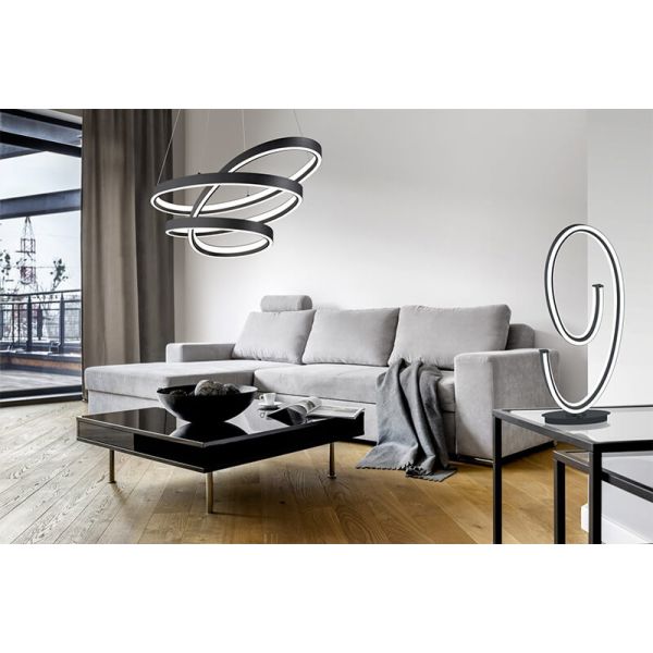 Luminária de mesa LED CIOLA preta de 21 W com regulagem de intensidade, Cinque