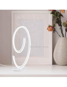 Lámpara de Sobremesa LED de Diseño CIOLA Blanca 21W Dim To Warm Cinque 2