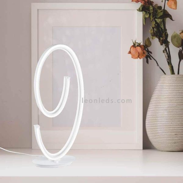 Lámpara de Sobremesa LED de Diseño CIOLA Blanca 21W Dim To Warm Cinque