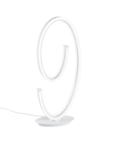 Luminária de mesa LED Cinque Designer CIOLA branca de 21 W com intensidade de luz baixa a alta