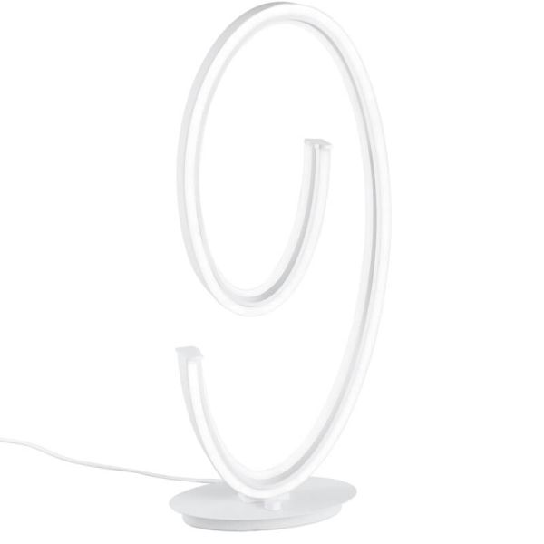 Luminária de mesa LED Cinque Designer CIOLA branca de 21 W com intensidade de luz baixa a alta