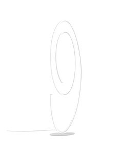 Luminária de piso LED minimalista CIOLA, branca, 62 W, ajustável para aquecer, com pedal