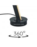 Gira sobre su eje 360º Lámpara de Mesa LED CICENZA Negra 12W Dim To Warm con Regulador Integrado