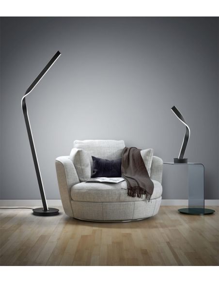 Ambiente Lámpara de Mesa LED CICENZA Negra 12W Dim To Warm con Regulador Integrado