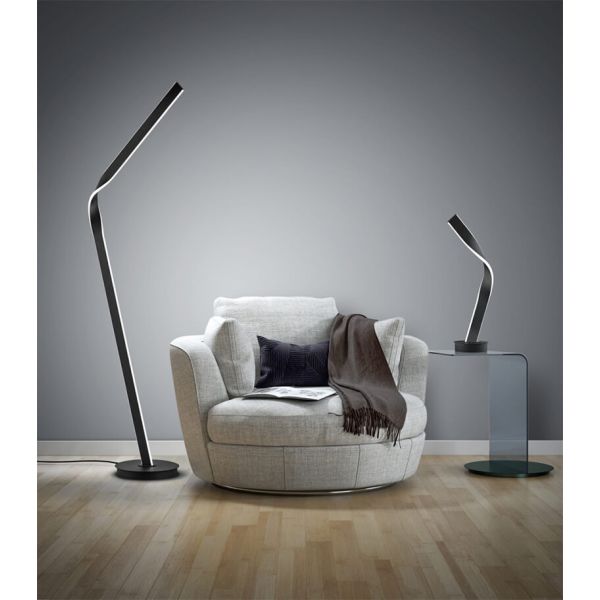 Ambiente Lámpara de Mesa LED CICENZA Negra 12W Dim To Warm con Regulador Integrado
