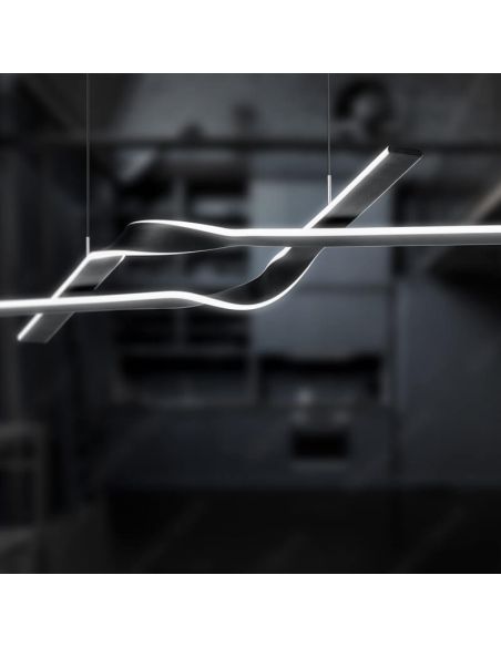 Détail du plafonnier LED CICENZA Black 53W 7000lm Dim to Warm + CI MOTE + LIFTime