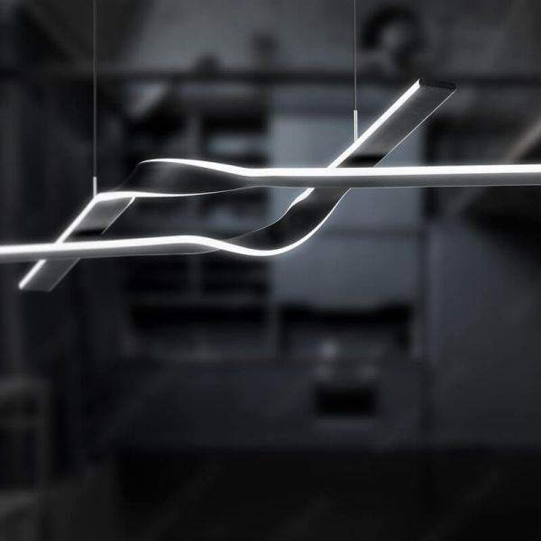 Detalle de Lámpara de Techo LED de Diseño CICENZA Negra 53W 7000 lm Dim To Warm + CI·MOTE + LIFTime