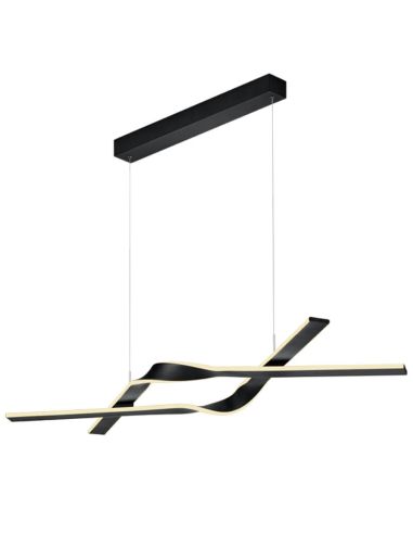 Luminária de teto LED CICENZA preta 53W 7000lm com intensidade luminosa e aquecimento + CI MOTE + LIFTime