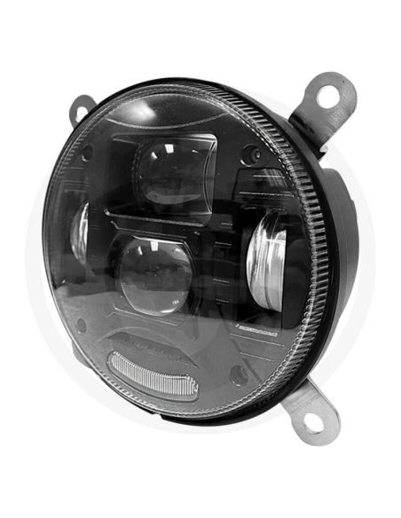 Farol redondo de LED com conexão H4 para tratores – John Deere, Case IH, David Brown, New Holland, Fiat e Lamborghini