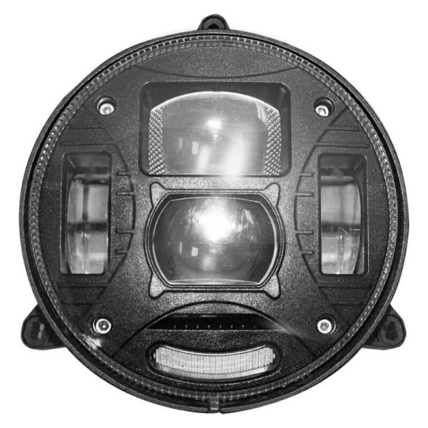 Phare LED rond avec connexion H4 pour tracteurs – John Deere, Case IH, David Brown, New Holland, Fiat et Lamborghini