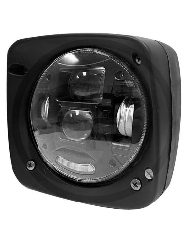 Farol redondo de LED com conexão H4 para tratores – John Deere, Case IH, David Brown, New Holland, Fiat e Lamborghini