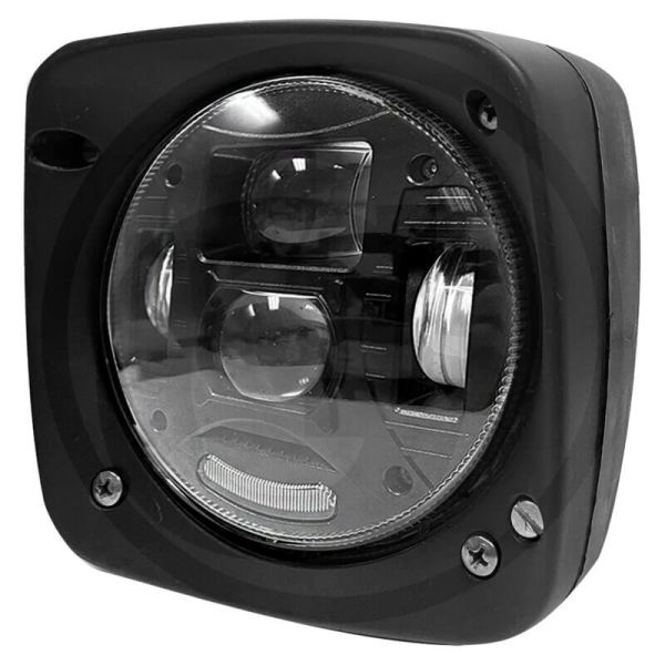 Phare LED rond avec connexion H4 pour tracteurs – John Deere, Case IH, David Brown, New Holland, Fiat et Lamborghini