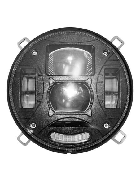 Farol redondo de LED com conexão H4 para tratores – John Deere, Case IH, David Brown, New Holland, Fiat e Lamborghini