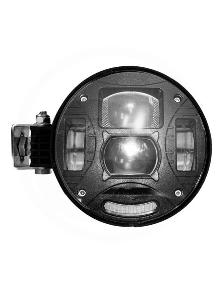 Farol redondo de LED com conexão H4 para tratores – John Deere, Case IH, David Brown, New Holland, Fiat e Lamborghini