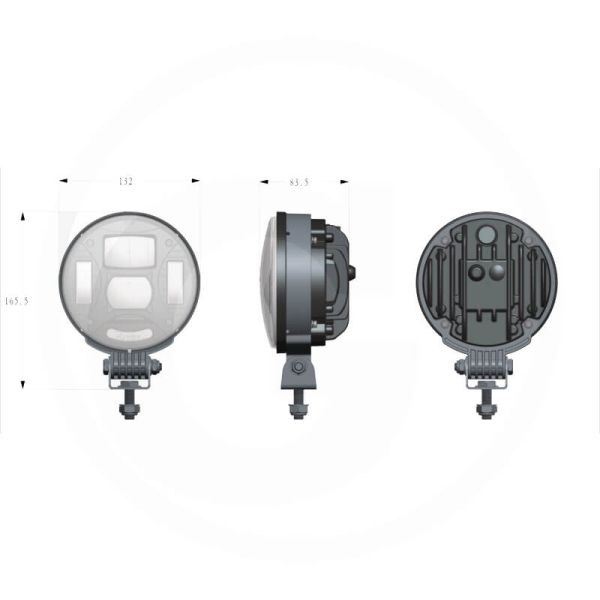 Faro Principal LED Redondo con Conexión H4 para Tractores – John Deere, Case IH, David Brown, New Holland, Fiat y Lamborghini