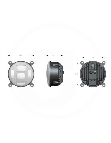Farol redondo de LED com conexão H4 para tratores – John Deere, Case IH, David Brown, New Holland, Fiat e Lamborghini