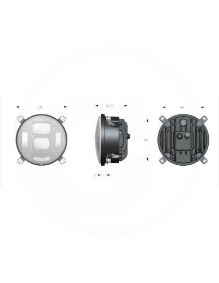 Faro Principal LED Redondo con Conexión H4 para Tractores – John Deere, Case IH, David Brown, New Holland, Fiat y Lamborghini