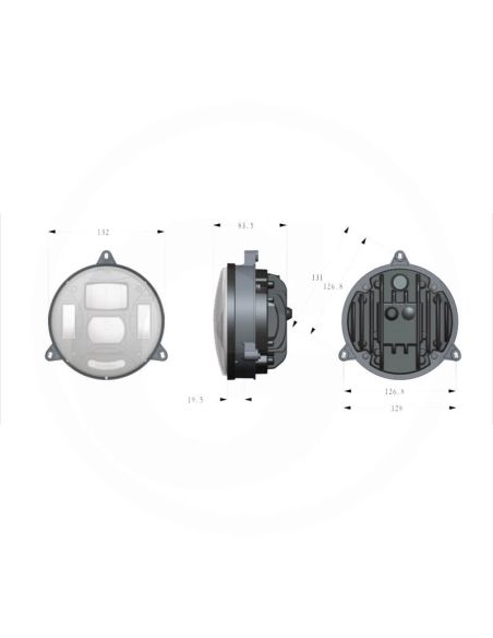 Phare LED rond avec connexion H4 pour tracteurs – John Deere, Case IH, David Brown, New Holland, Fiat et Lamborghini