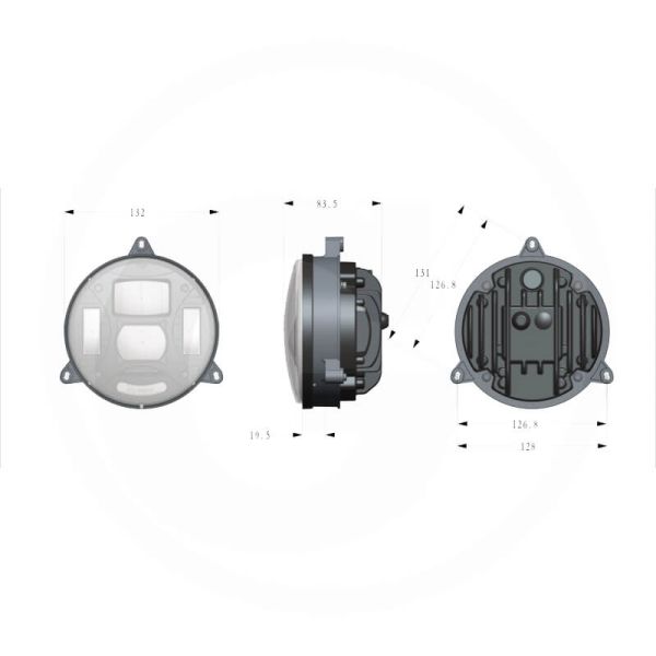 Phare LED rond avec connexion H4 pour tracteurs – John Deere, Case IH, David Brown, New Holland, Fiat et Lamborghini