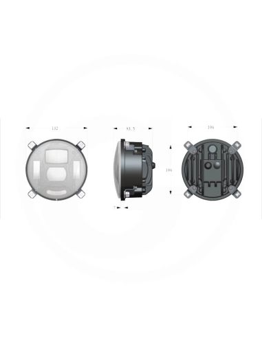 Farol redondo de LED com conexão H4 para tratores – John Deere, Case IH, David Brown, New Holland, Fiat e Lamborghini