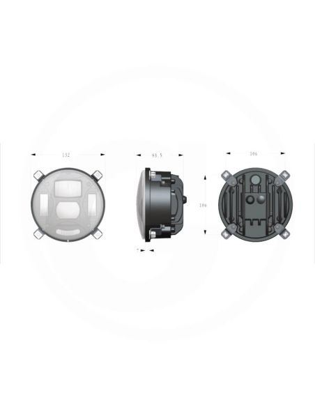 Faro Principal LED Redondo con Conexión H4 para Tractores – John Deere, Case IH, David Brown, New Holland, Fiat y Lamborghini