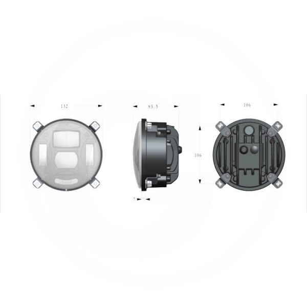 Faro Principal LED Redondo con Conexión H4 para Tractores – John Deere, Case IH, David Brown, New Holland, Fiat y Lamborghini