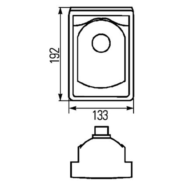 Dimensions des feux arrière Fendt avec feu stop et feu de position 12 V | Rouge Tulia | Fendt Séries 800, 900 et 1000 OEM