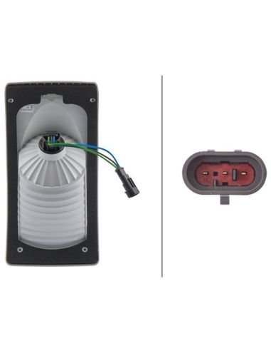 Lanterna traseira Fendt com luz de freio e posição 12V | Vermelho Tulia | Fendt Série 800, 900 e 1000 OEM