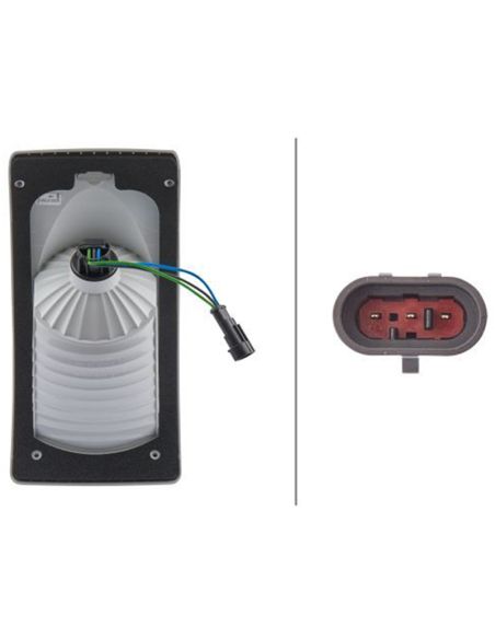 Lanterna traseira Fendt com luz de freio e posição 12V | Vermelho Tulia | Fendt Série 800, 900 e 1000 OEM