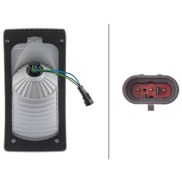 Lanterna traseira Fendt com luz de freio e posição 12V | Vermelho Tulia | Fendt Série 800, 900 e 1000 OEM