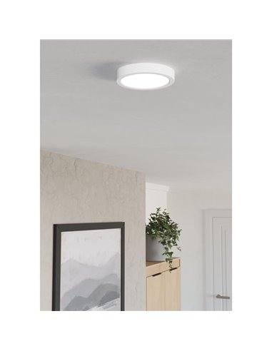 Plafón de superficie LED Ø165mm blanco FUEVA 6, CCT (2700K-4000K-6500K), 7,5W 1000Lm, IP20