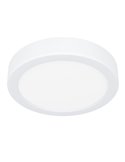 Luminária de teto LED de superfície Ø165mm branca FUEVA 6, CCT (2700K-4000K-6500K), 7,5W 1000Lm, IP20